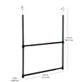 thumbnail image 2 of 2-Tier Portable Adjustable Closet Hanger Rod  Chrome, 2 of 7