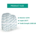 thumbnail image 2 of ALL-CARB 5/8 in 150 FT Braided Rope 11000 LBS Breaking Strength High Force Polyester Rope Suitable for Swing Camping Tree Work White Grey Blue, 2 of 7