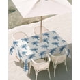 thumbnail image 3 of 60x120 Inch Outdoor Tablecloth with Umbrella Hole Zipper Rectangle Blue Palm Trees Rectangular Tablecloths Outside Waterproof Summer Botanical Tropical Plants Patio Table Cloth Cover for Picnic Party, 3 of 8