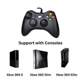 thumbnail image 4 of Retrofam Xbox 360 Wired Joysticks Video Game Controller, Black (3-Pack), 4 of 4