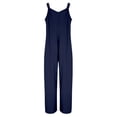 thumbnail image 7 of GILIGEGE Women's Casual Loose Overalls Jumpsuits One Piece Sleeveless Flowy Wide Leg Long Pant Rompers Wide Leg Overalls for Women Sleeveless Jumpsuits Suspender Overalls Loose Comfy Baggy Rompers, 7 of 7
