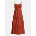 thumbnail image 4 of Time and Tru Women's Strappy Cotton Maxi Dress, Sizes XS-XXXL, 4 of 4
