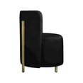 thumbnail image 6 of Meridian Furniture Rotunda Black Velvet Rounded Back Accent Chair in Gold Finish, 6 of 7