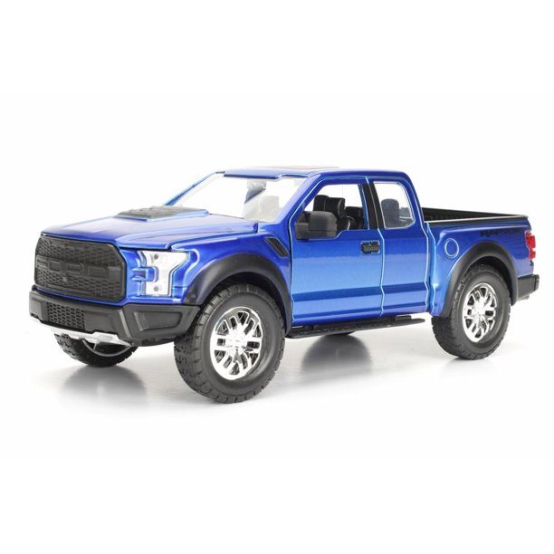 2017 Ford F150 Raptor Pickup, Blue Jada 98583 1/24 scale Diecast Model Toy Car Walmart