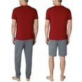 thumbnail image 2 of Eddie Bauer Men's 3-Piece Lounge Set Shirt Shorts Pants (Red Gray, XL), 2 of 2