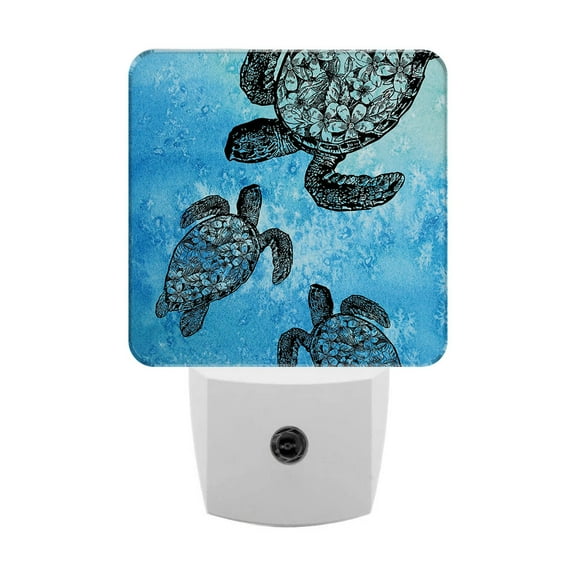 WIRESTER Plug-in Led Wall Night Light Shade Night Light - Ocean Sea Turtles