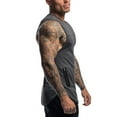 thumbnail image 3 of Men Spring Summer Training Sports Sleeveless Top Solid Color Tank Top Fitness Tight Fitting Muscle Vest Male Streetwear Cami Shirts, 3 of 9