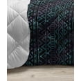 thumbnail image 3 of Grunge Down Alternative Comforter, Geometric Pattern with Triangles and Colorful Lines Horizontal Design Retro Motifs, Microfiber Quilt for All Season, 5 Sizes, Multicolor, by Ambesonne, 3 of 3