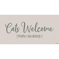 thumbnail image 3 of Louise, Gigi 14x9 Black Modern Framed Museum Art Print Titled - Cats Welcome, 3 of 5