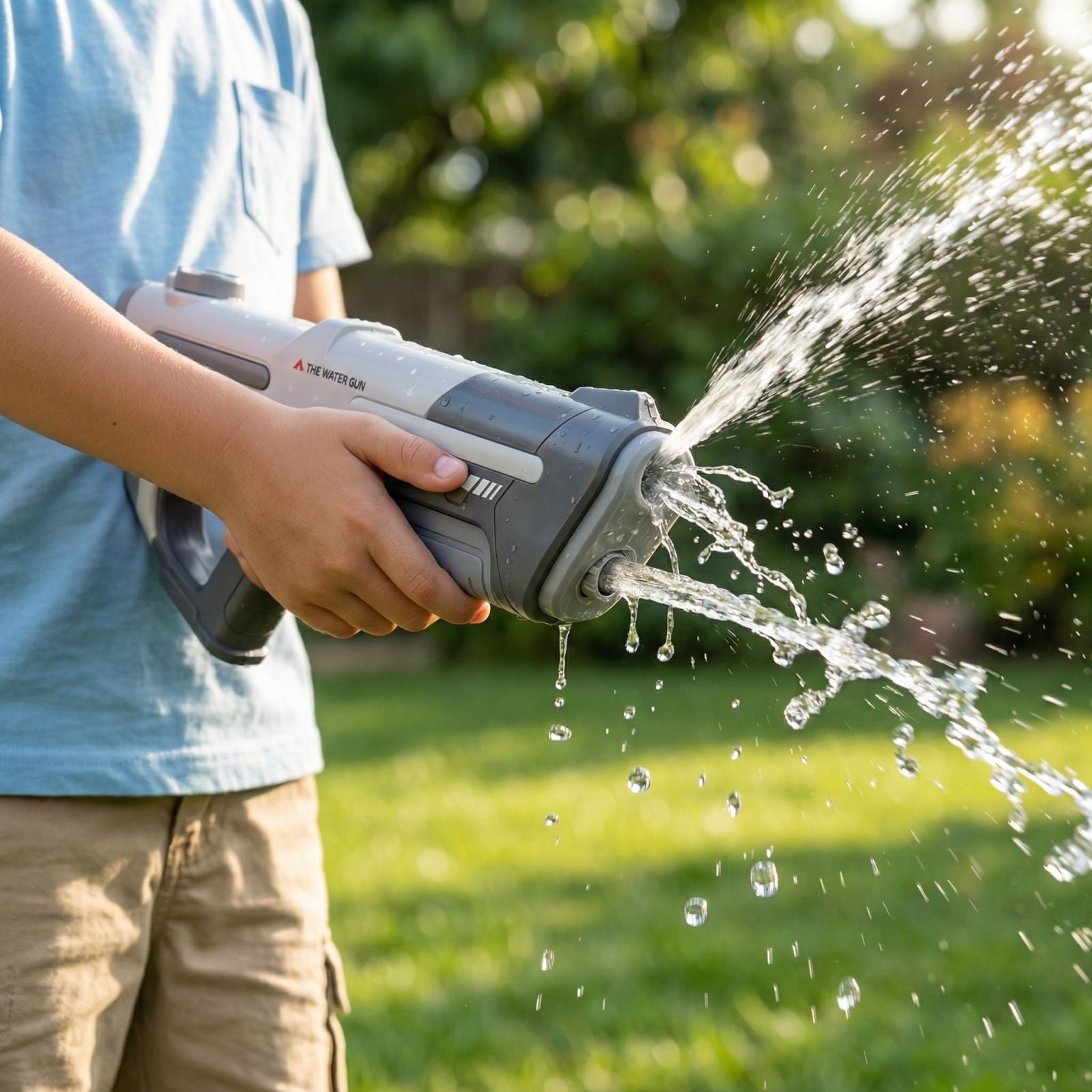 Power Soaker Rapid Fire Electric Water Blaster, High Pressure Automatic Water Soaker, Futuristic Design Summer Outdoor Pool Water Battle Toy