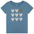 thumbnail image 4 of BTween Girls 4 Piece Tops Fashionable Short Sleeve T-Shirt Casual Daily Shirt for Kids, BLUE ,4/5, 4 of 8