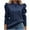 Navy, variant on Womens Fall Hoodies Drawstring Neck Puff Long Sleeve Sweatshirt Loose Casual Pullover Tunic Tops Size M