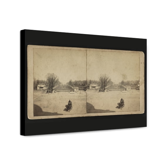 Canvas Print: U.S. Capitol Grounds, Looking East With Horse-Drawn Carriage In