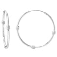thumbnail image 2 of 10 Pairs Sterling Silver Bali Style Endless Hoop Earrings thin 1 mm tube 1 inch 25mm, 2 of 2