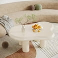 thumbnail image 3 of Tribesigns Cloud Coffee Table, Cute Cream Coffee Table with 4 Legs, Modern Carton Center Table for Living Room, 3 of 5