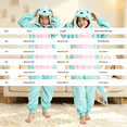 thumbnail image 6 of Generic Unisex Kids Dinosaur Hooded Jumpsuit, Cozy Flannel Animal Onesie, Winter Party Playwear for Boys Girls, 6 of 9