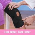 thumbnail image 5 of Adjustable Knee Brace with Stabilizers - Knee Support for Pain Relief, Meniscus Tear, Arthritis & Injury | Breathable, One Size (Black/Pink), 5 of 14