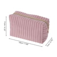 thumbnail image 2 of Unique Bargains 1 Pc Vertical Stripe Pattern Makeup Bag Pink, 2 of 5