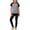 Gray, variant on Hot Pink Girls 3 Piece Active Set Raglan Tee with Fake-Two Shorts & Leggings Moisture Wicking Outfits for School PE & Soccer Sizes 4-14,Size 7-8T