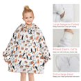 thumbnail image 5 of Basketball and Blast White Pattern Flannel Blanket Hoodies for Teens ,Teens Oversize Sherpa Wearable Hooded Blanket Sweatshirt with Super Pockets, 5 of 5