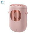 thumbnail image 2 of Deago Mini USB Fan, Portable Hands Free Hanging Neck Fan, Rechargeable Handheld Fan, 3 Speed Adjustable Battery Operated Personal Fan for Desk Outdoor Travel Office (Pink), 2 of 10