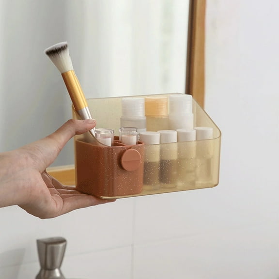 Makeup Organizer with Drawers for Vanity & Bathroom Countertop | Cosmetic Storage Box for Lipstick, Brushes, Skincare | Clear Design, Easy Visibility, Gift for Women & Girls by Safeglitz