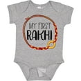 thumbnail image 3 of Inktastic My 1st Rakhi Bracelet, Raksha Bandhan Red and Gold Bracelet Boys or Girls Baby Bodysuit, 3 of 5
