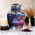 thumbnail image 4 of Peacock in a Colorful Ambience Urn For Ashes Adult Male, Memorial Cremation Urns For Human Ashes, Large Funeral Urns, Colorful Ambience Burial Urns For Ashes Adult Female, Cremation Urn 10 Inch, 4 of 5