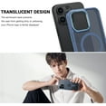 thumbnail image 6 of for iPhone 15 Pro Max Case, [Compatible with Magafe] [Military Grade Protection] Magnetic Shockproof Translucent Matte Slim Protective Phone Case Cover for iPhone 15 Pro Max 6.7"-Blue, 6 of 14