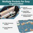 thumbnail image 3 of FORMRS Tote Bag for Women Quilted Large Capacity Travel Work Carry On Shoulder Handbag, Capybaras Swimming, 3 of 7