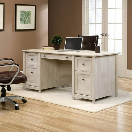Sauder Edge Water Executive Desk Chalked Chestnut Walmart Com