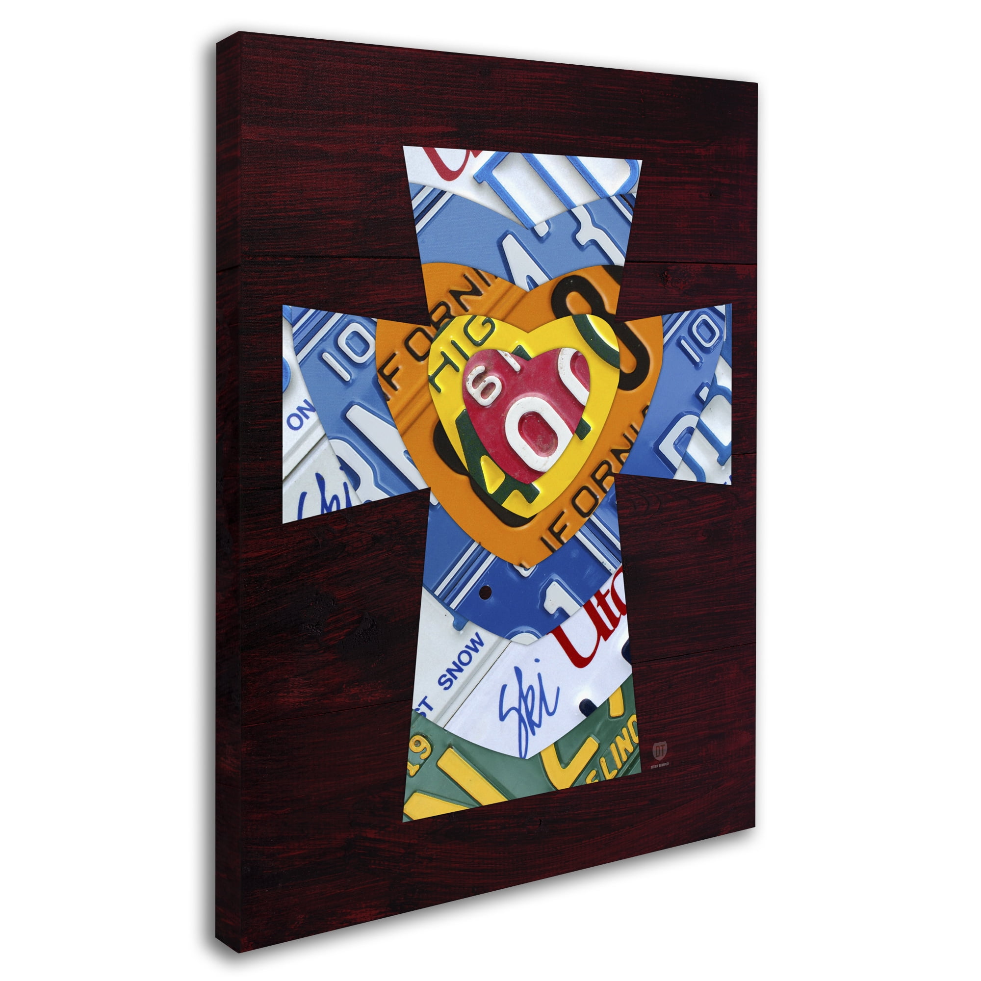 Trademark Fine Art 'Heart Cross' Canvas Art by Design Turnpike