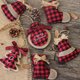 thumbnail image 5 of Adornos Navideños Para Árbol, 8 Piezas, Rojo, Negro, Búfalo, Cuadros, Costura, Arpillera, Adornos Colgantes Jormftte WMZY-860, 5 of 6