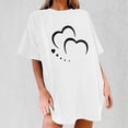 thumbnail image 5 of Blouses à Manches Courtes pour Femmes Mode Femme Uni Col Rond Imprimé T-Shirt à Manches Courtes Impression Blouse Ample Hauts Femmes Hauts à Manches Courtes Hauts à Manches Courtes pour Femmes, 5 of 5