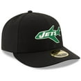 thumbnail image 3 of Men's New Era Black New York Jets Omaha Throwback Low Profile 59FIFTY Fitted Hat, 3 of 5