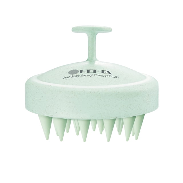 Champú, cepillo para cuero cabelludo, masajeador, HEETA, crecimiento del cabello, verde