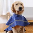 thumbnail image 1 of HEANUJJ 1 Pce Poncho pour Chien Bleu Ajustable Imperméable Bande Réfléchissante pour Usage Extérieur, 1 of 8