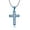 Blue, variant on Stainless Steel Cross Necklace for Men, Religion Fashion Jewelry Gifts, 24 In
