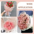 thumbnail image 6 of 1 set 1 bag Polyester Flower Bouquet Wrapping Mesh Paper with ABS Plastic Imitation Pearl Edge Bouquet Packaging Paper Wrinkled Wavy Net Yarn for Valentine's Day, 6 of 6