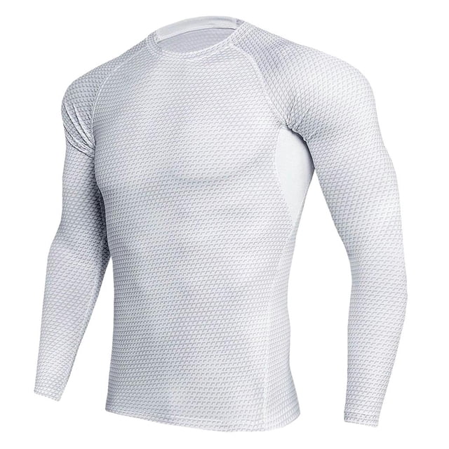 Camiseta Deportiva Ajustada Salvador Blanca para Hombre 2XL Camiseta de Gimnasio