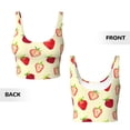 thumbnail image 6 of Sports Bra For Women, Red Strawberry A Sports Bras For Women High Support, Workout Tank Tops Woman With Removable Cups, 6 of 8