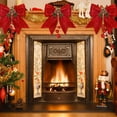 thumbnail image 7 of Waline 4pcs Christmas Red Wreaths Bows - 9.8 x 11.8in Glitter Sequin Bows Ties for Xmas Decoration, 7 of 7