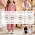 thumbnail image 3 of yboeqw Toddler Girls Outfits Fall Winter 3 6 9 12 18 Months 2T 3T 4T Girls Clothing Sets Long Sleeves Collared Top Pants 2Pcs Sets Autumn Winter,Size 1-2 Years, 3 of 4