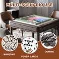 thumbnail image 5 of Travel Mahjong Mat 21" x 21" Pastel Hydrangea Flower Bouquet Pink Blue Blossoms Ribbon Non-Slip Noise Reduction Mini Mahjong Tiles for Dominoes Poker Card, 5 of 6