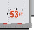 thumbnail image 3 of Set of 2 - 53 feet 53 ft 53' Trailer Length Vinyl Decal Sticker - Many Colors & Sizes - Trailer Sign Semi-Trailer Length Number Truck Safety Markings for Dry Van and Reefer Trailers (15" x 8", Orange), 3 of 8
