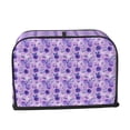 thumbnail image 2 of Uemuo Violet Print Toaster Cover 2 Slice, Small Kitchen Appliance Covers, Toaster Oven Cover with Loop, Bread Machine Cover Dust Cover Protection, 2 of 7