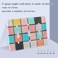 thumbnail image 3 of Yayeee Toggle Light Switch Wall Plate 3-Gang 6.37"x4.48" Decorative Outlet Cover, Colorful Checkered Pattern, 3 of 7