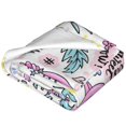 thumbnail image 4 of Bingfone Summer With Flamingo Print Flannel Fleece Blanket Throw Blanket For Bed,Sofa,Couch,Travel,Camping(80"X60"), 4 of 9