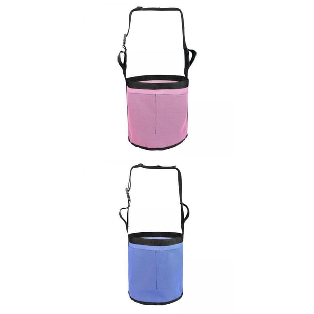 Bolsa de Alimentación para Caballos Bolsa de Malla de PVC Ajustable Bolsa de Alimentación de Grano de Alimentación Azul+Bolsa de Alimentación Pa jinwen bolsita de pienso para caballos