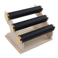 thumbnail image 4 of 3 Tier Watch Stand, Bracelet Storage Rack Abrasion Proof Jewelry Showing Different Height Beveled Detachable Orderly  For Home  Cloakroom Black, 4 of 8